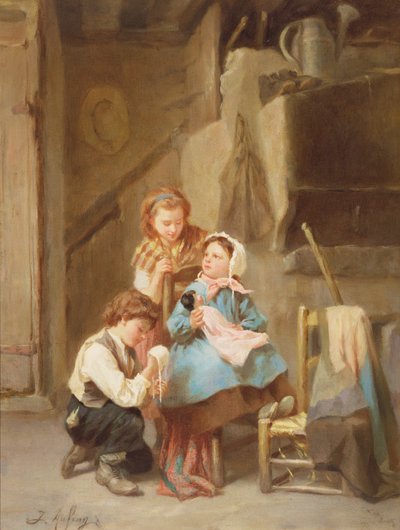 Dressing the Dolly by Joseph Athanase Aufray